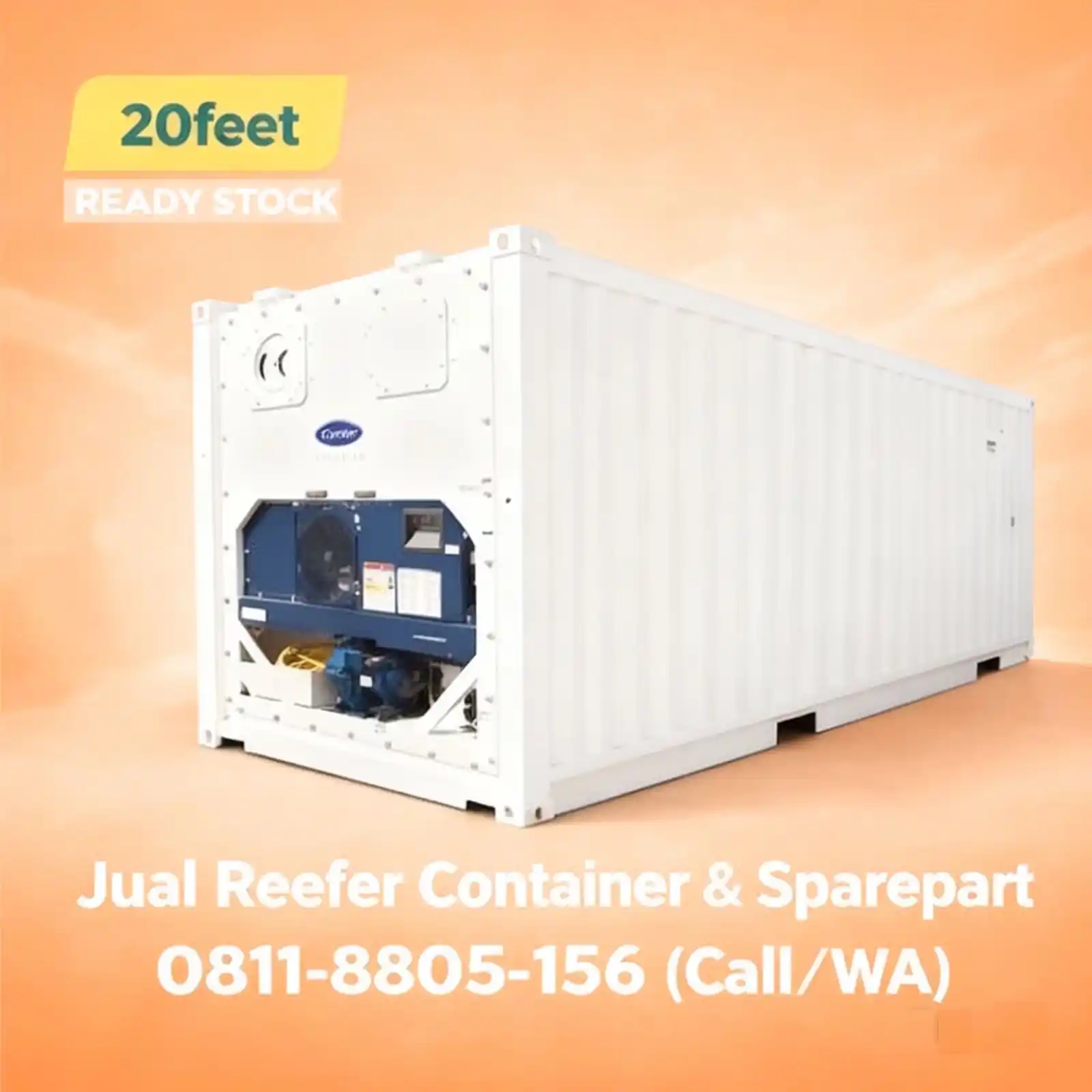 Interior reefer container 20ft dengan sistem pendingin modern